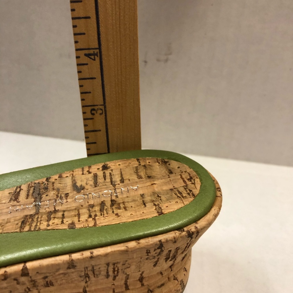 Olive Green Wedge Slide, Antonio Melani size 9 - Picture 8 of 11